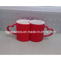 Taza roja del cambio del color del amor, taza del